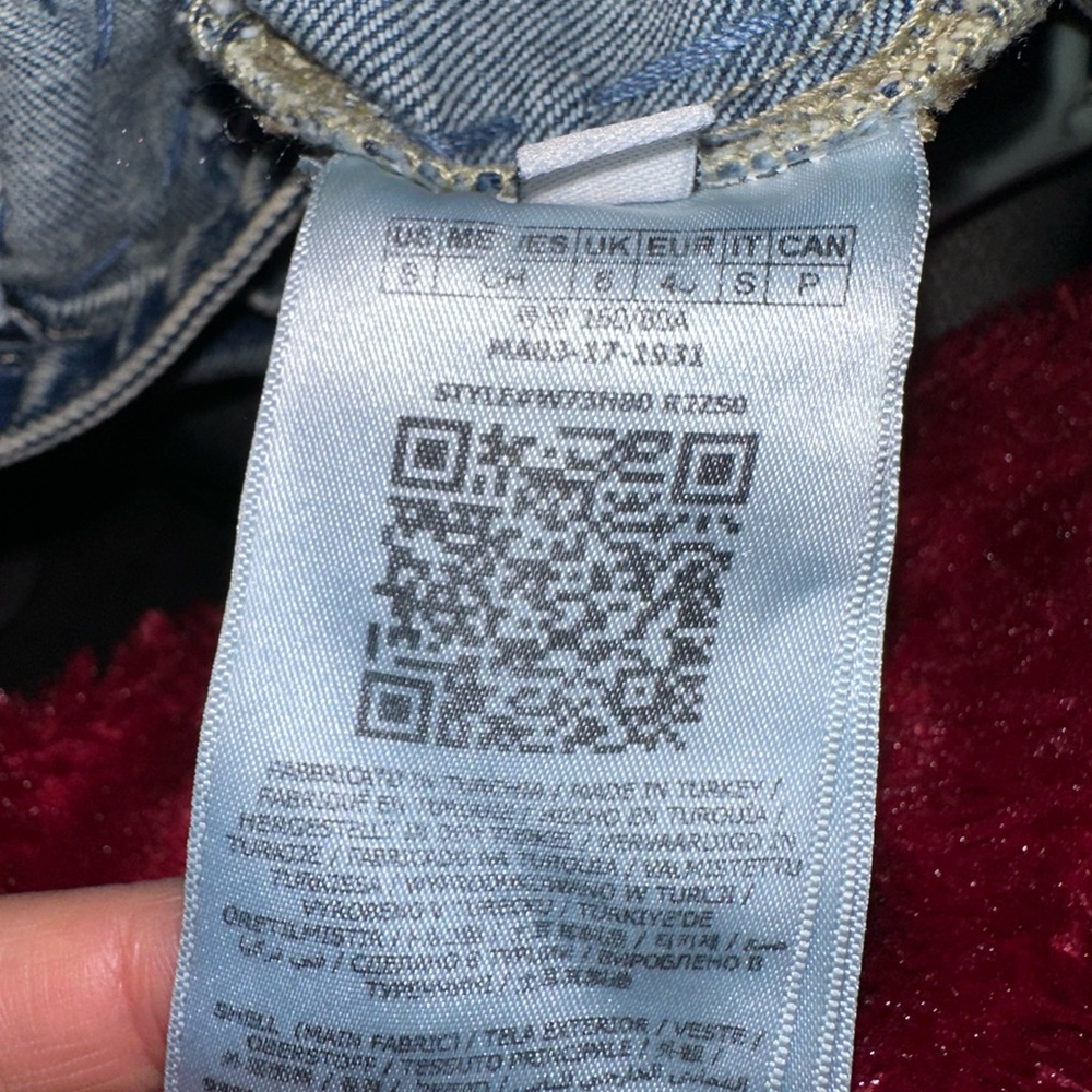 Guess Pearl Denim Bustier Top S - Picture 5 of 9